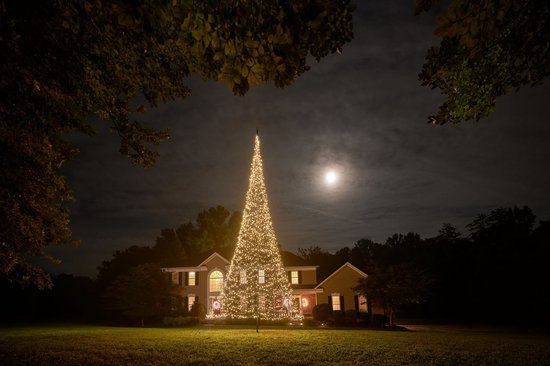 Fairybell 12m Kerstboom met 4000 LED – Warm Wit – Buitenverlichting