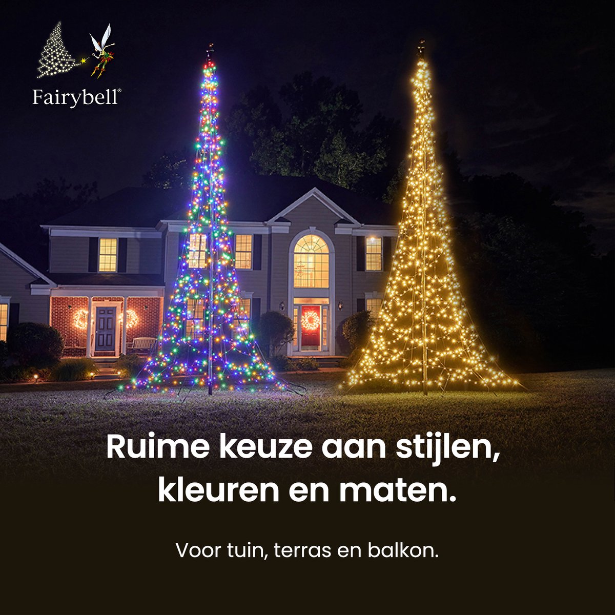 Fairybell 12m Kerstboom met 4000 LED – Warm Wit – Buitenverlichting