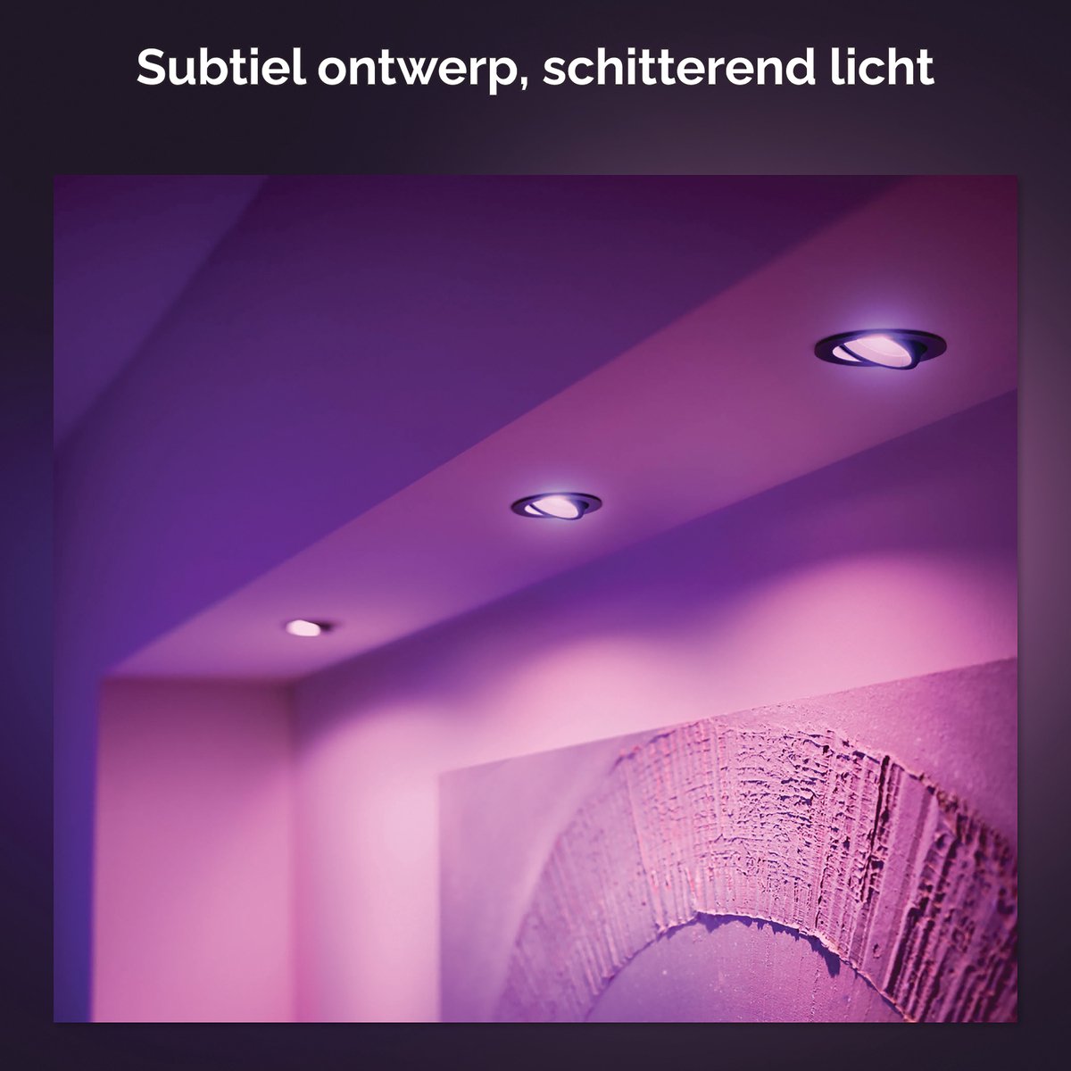 Philips Hue Centura holofote embutido - Branco e Color Ambiance - pacote com 3 - preto - redondo - Bluetooth