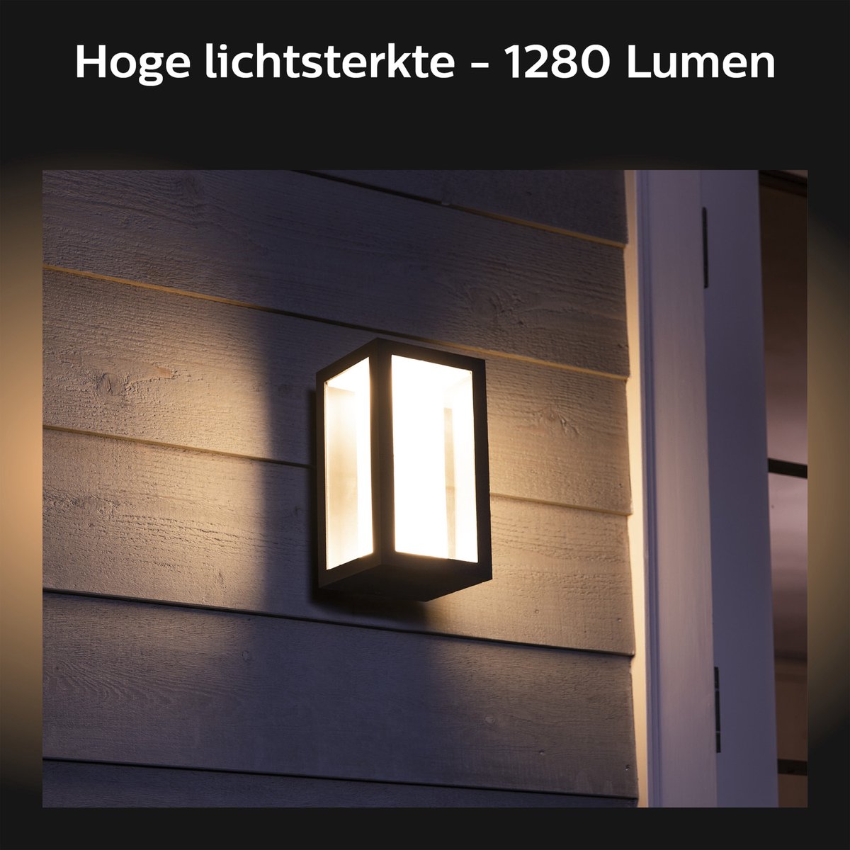 Luminária de parede Philips Hue Impress - luz branca e colorida - preta - estreita