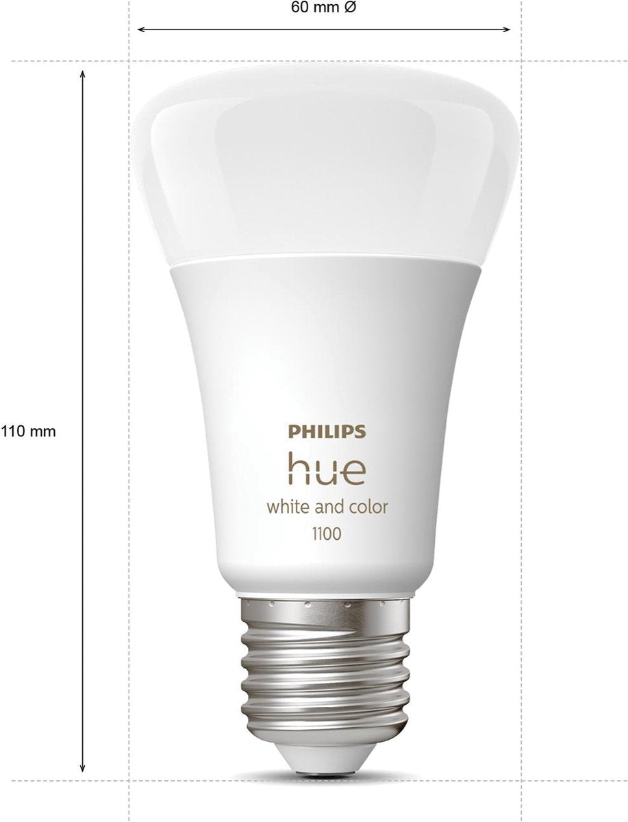 Philips Hue lampe standard - blanche et colorée - 1 paquet - E27 - 1100lm
