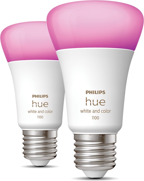 Philips Hue standaardlamp - wit en gekleurd - 2-pack - E27 -1100lm