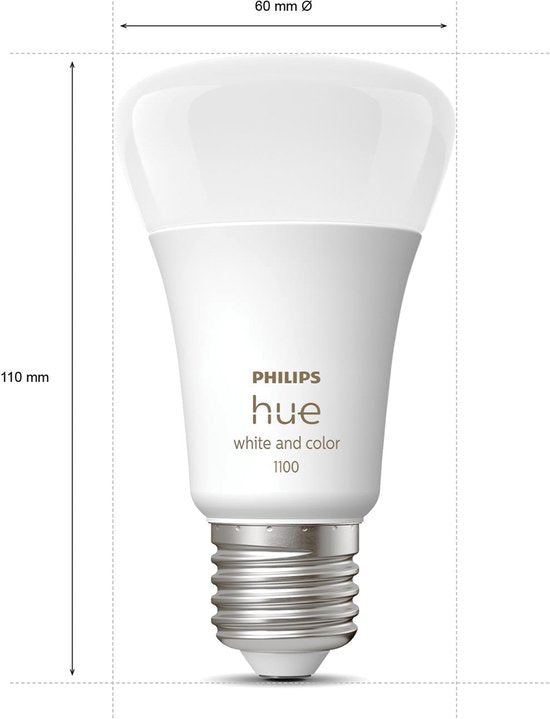Philips Hue standaardlamp - wit en gekleurd - 2-pack - E27 -1100lm