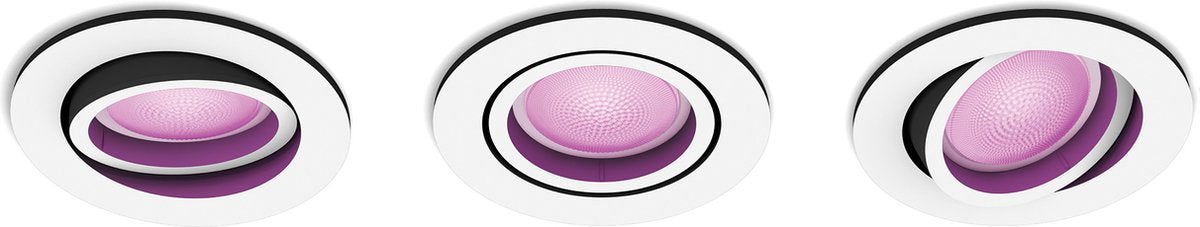 Philips Hue Centura Einbaustrahler - weiß und farbig weiß - 3er Pack - weiß - rund
