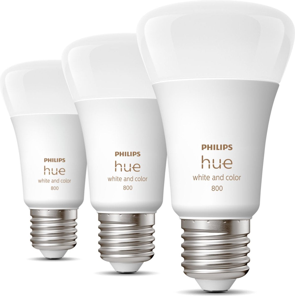 Philips Hue White e Color Ambiance E27 800 lúmens Bluetooth (pacote com 3)