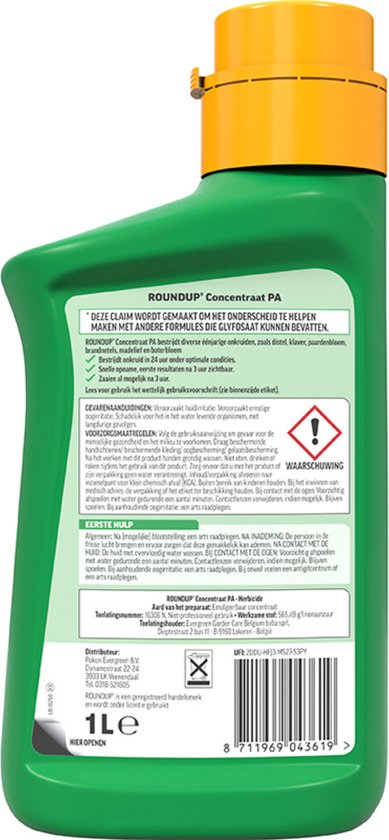 ROUNDUP® Totaal Onkruidvrij Concentraat - 1L voor 440m²