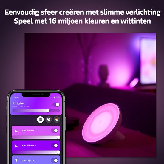 Philips Hue Bloom Tafellamp