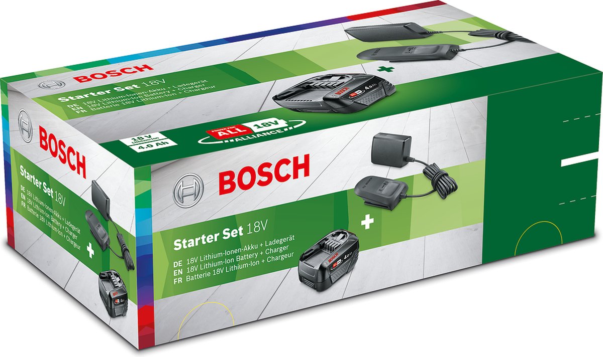 Batería y cargador Bosch 18V Starter Set Tool - 4.0Ah Marca: Bosch