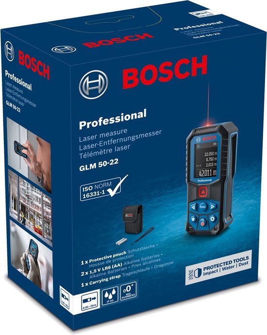 Bosch GLM 50-22 Professional Lasermeter – Afstandsmeter 50 m – IP65