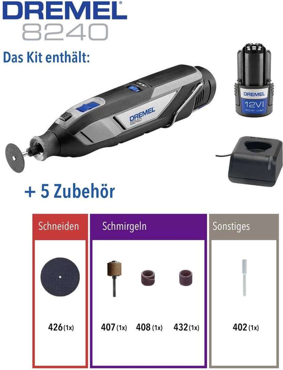 Dremel 8240-5 12V Multitool – Snoerloos & Krachtig