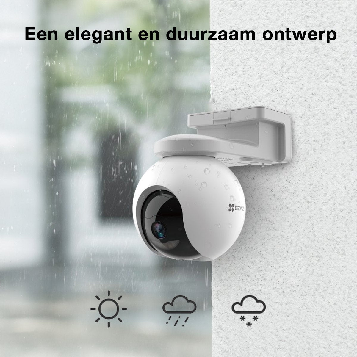 Ezviz HB8 2K+ Caméra de sécurité - Caméra autonome sur batterie - Caméra d'extérieur - Pan/Tilt Zoom - 2K - Auto tracking - Wifi - Blanc