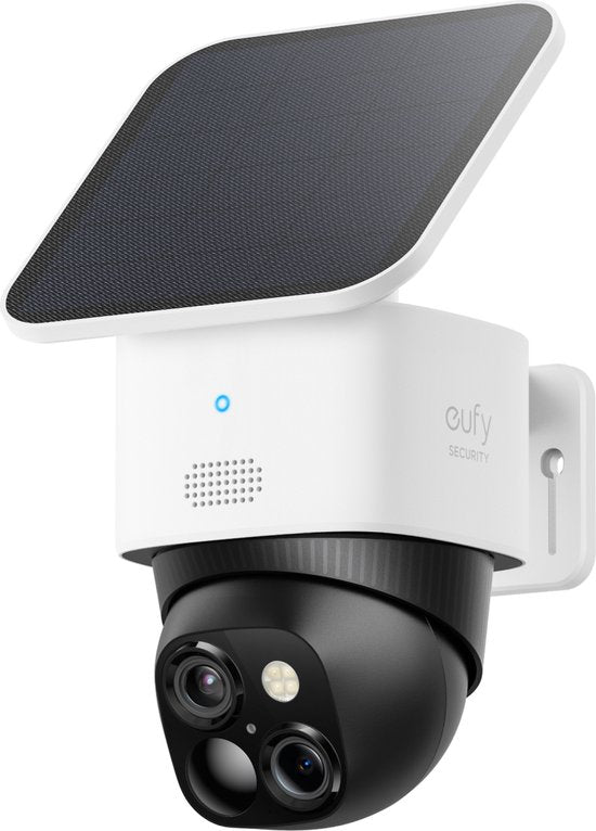 eufy Security S340 Solocamera – SoloCam - Draadloze 3K beveiligingscamera voor buiten met dual-lens, 360° dekking, geïntegreerd zonnepaneel, AI-bewegingsdetectie, compatibel met Alexa en Google Assistant