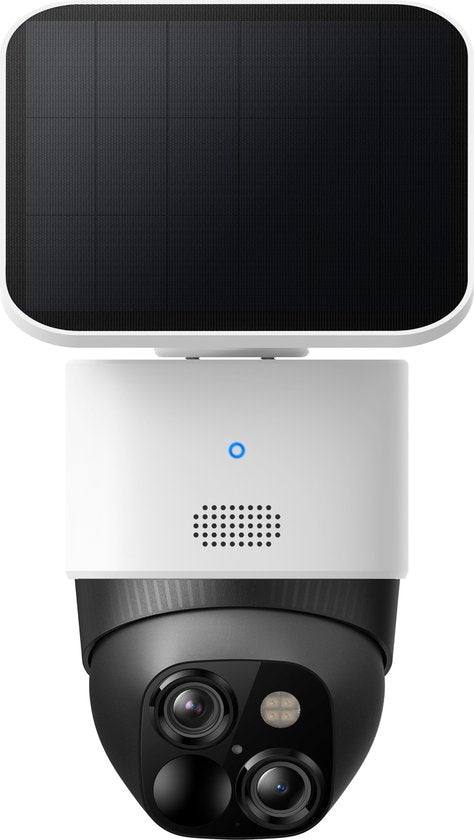 eufy Security S340 Solocamera – SoloCam - Draadloze 3K beveiligingscamera voor buiten met dual-lens, 360° dekking, geïntegreerd zonnepaneel, AI-bewegingsdetectie, compatibel met Alexa en Google Assistant