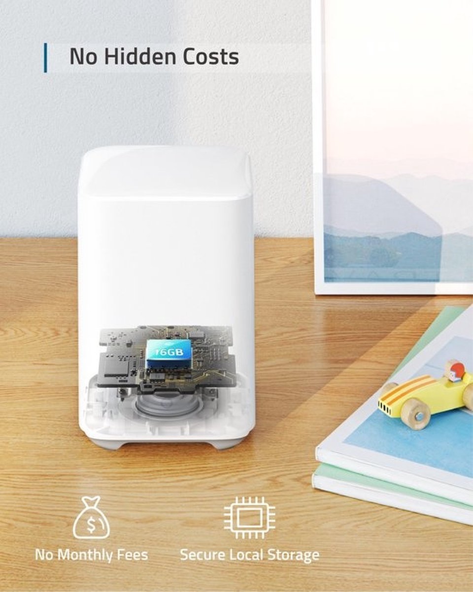Eufy Cam 2 Pro 2K Wireless Security Set - Inclut Homebase et 2 caméras - Blanc