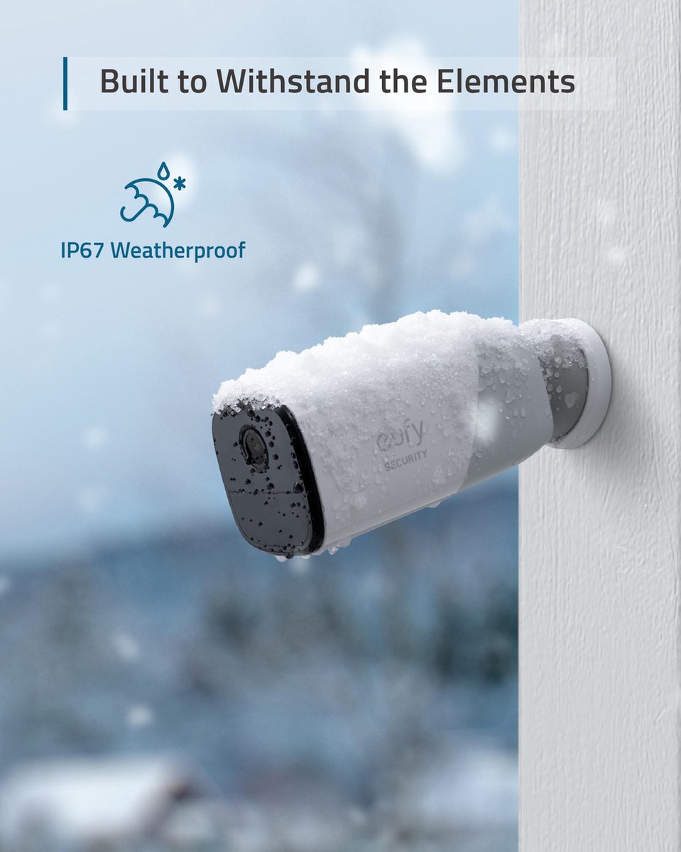 Eufy Cam 2 Pro 2K Wireless Security Set - Inclut Homebase et 2 caméras - Blanc