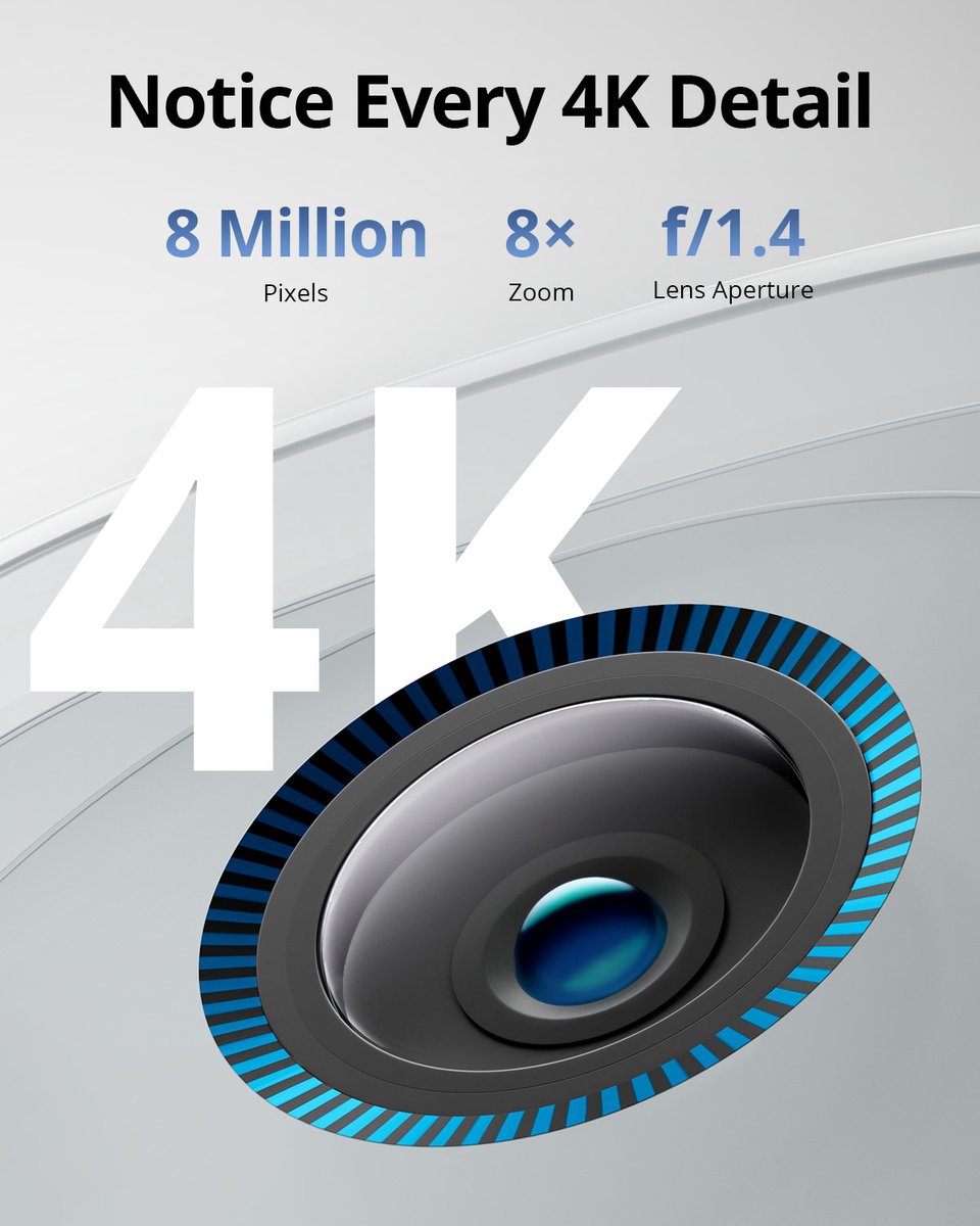 Eufy Security eufyCam 3 Expansion Camera - 4K Resolution - Integrated Solar Panel - Color Night Vision - Wireless - IP67