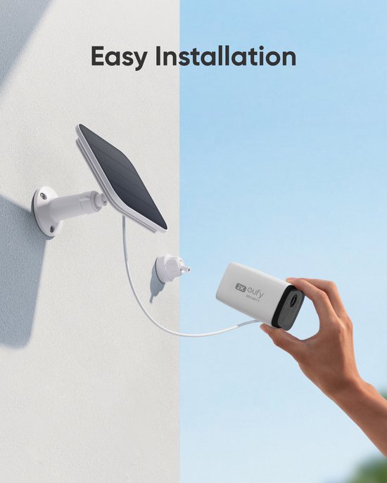 Eufy Security - SoloCam C210+ panneau solaire - caméra extérieure sans fil - 2K