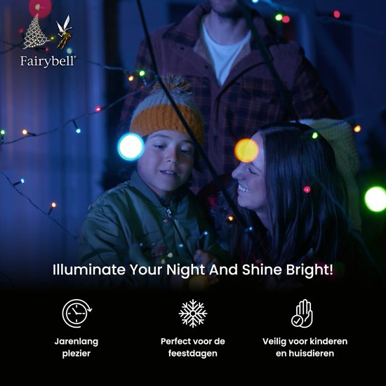 Fairybell® Vlaggenmast Kerstboom 6 Meter – 1200 LED Warm Wit – Buitenverlichting