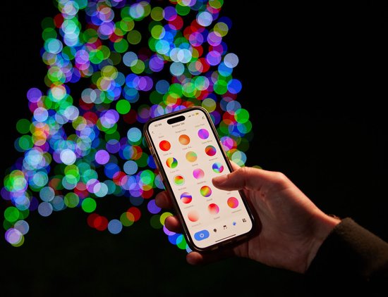 Fairybell® Smart Magic Vlaggenmast Kerstboom 8 m – 1.536 LED RGBW (App-bediening)