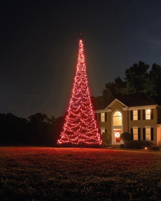 Fairybell® Smart Magic Vlaggenmast Kerstboom 6 m – 1152 LED (RGBW / App-bediening)