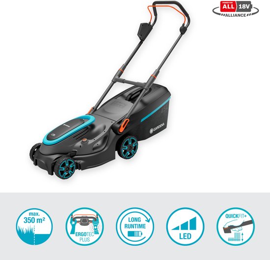 GARDENA Akku-Rasenmäher PowerMax 37/36V P4A Set – Kraftvoll & Effizient