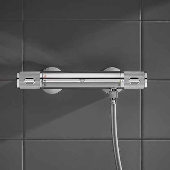 Le mitigeur de douche thermostatique GROHE Precision Feel en chrome 12CM