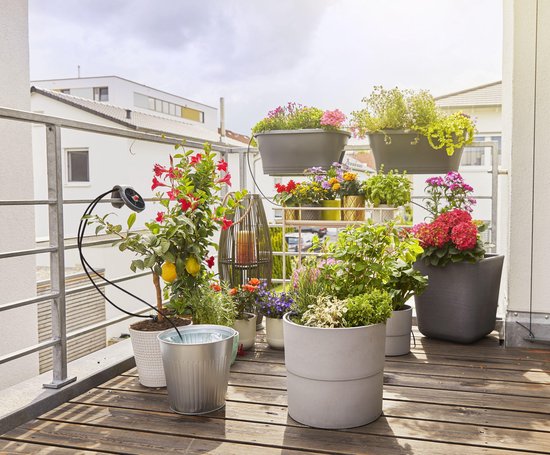 Conjunto de irrigação GARDENA Aquabloom 12 cm preto
