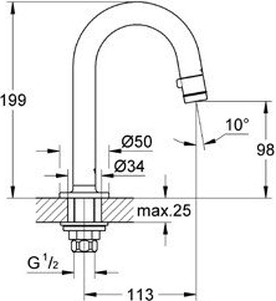 GROHE Toiletkraan - Supersteel (RVS look)