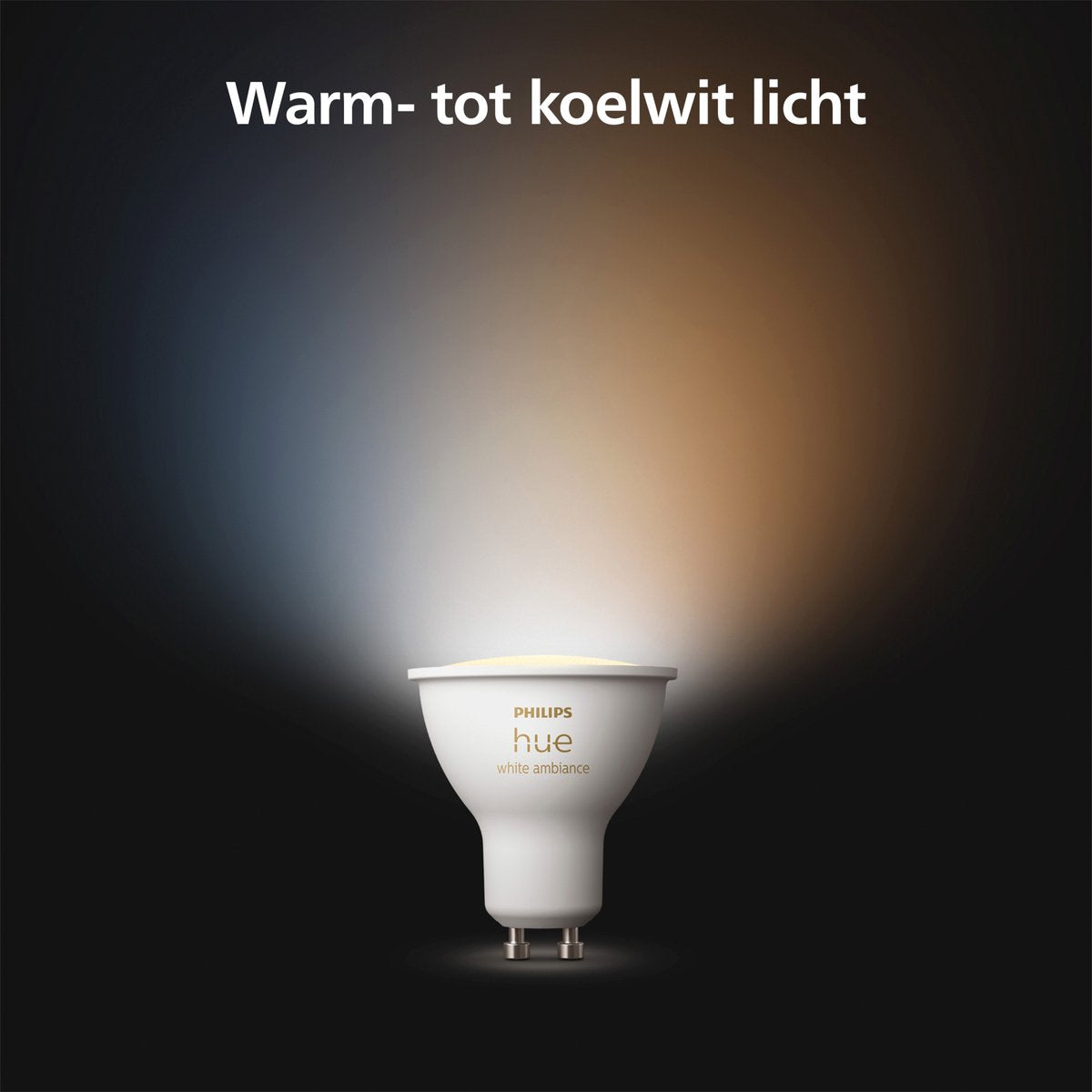 Philips Hue Spot -Source de lumière intelligente- Ambiance blanche- 1 pack - GU10