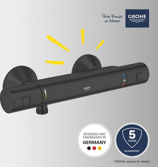 GROHE Precision Start Thermostat-Brausebatterie in Mattschwarz