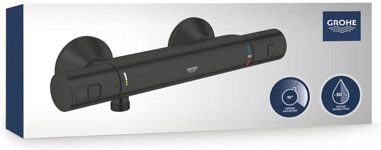 GROHE Precision Start Thermostat-Brausebatterie in Mattschwarz
