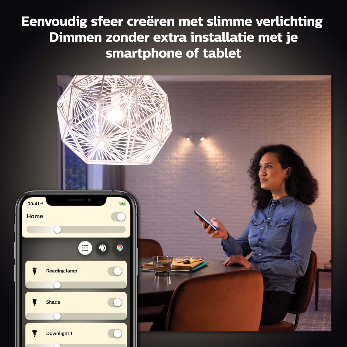Philips Hue Slimme Lichtbron GU10 Spot - warmwit licht - 5,7W - Bluetooth
