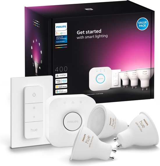 Philips Hue White and Color Ambiance Starter Kit GU10