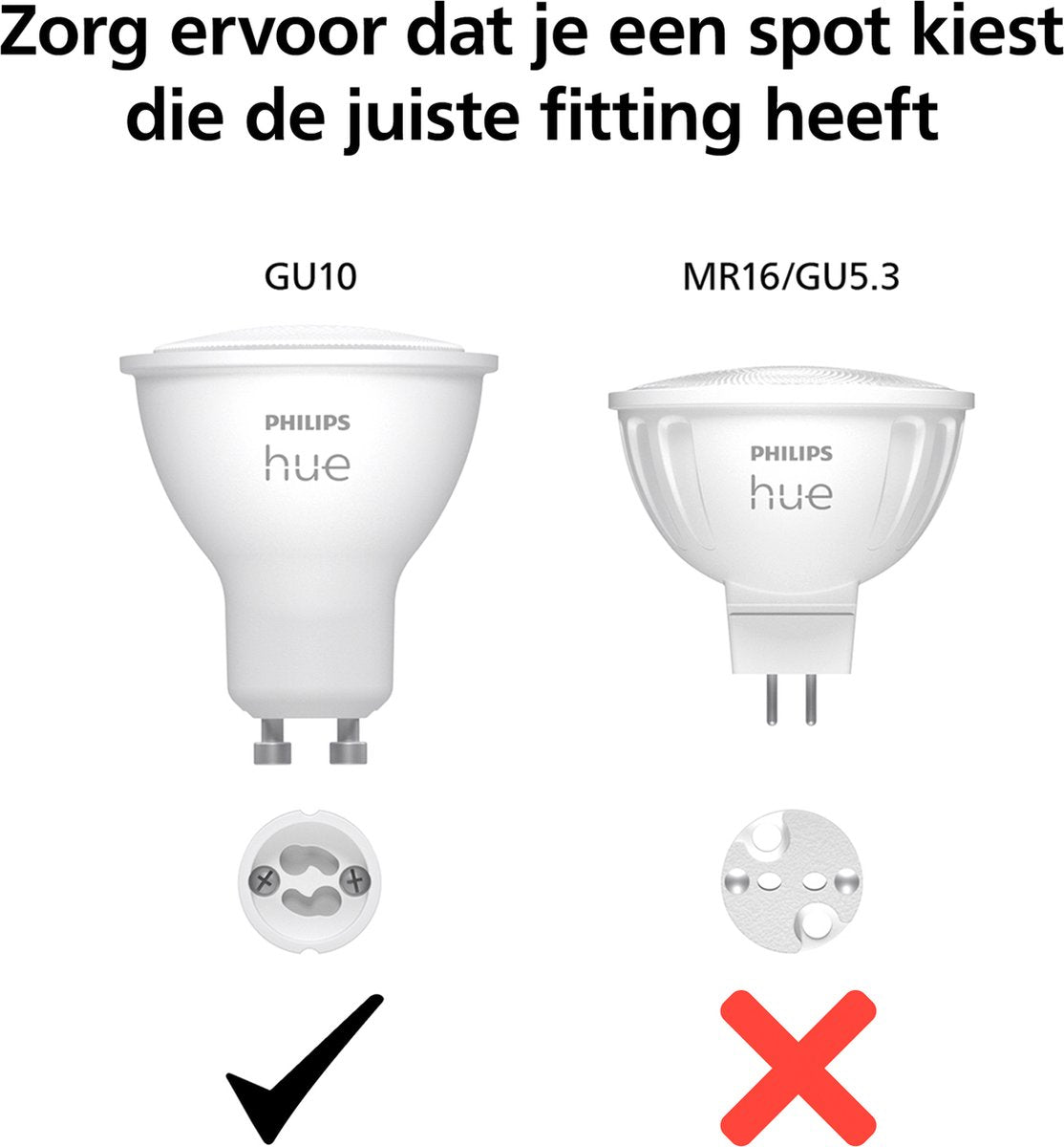 Philips Hue Spot - warmwit licht- 2 pack - GU10