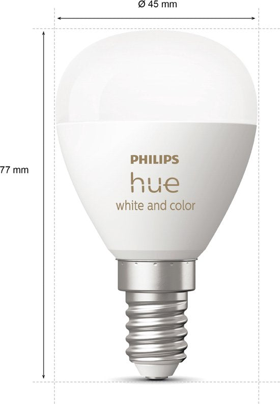 Philips Hue kogellamp - wit en gekleurd licht - 1-pack - E14