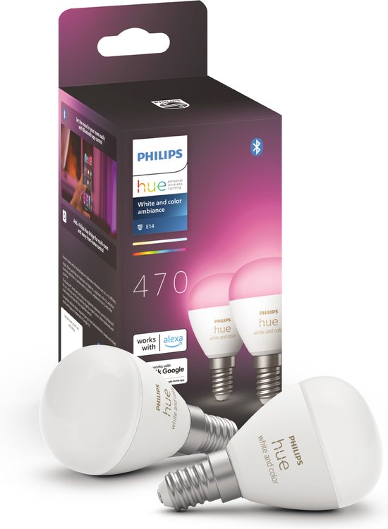 Philips Hue White and Color Ambiance Ball Lamp E14 - 2 lots