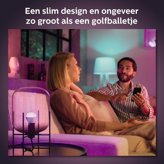 Philips Hue kogellamp - wit en gekleurd licht - 1-pack - E14