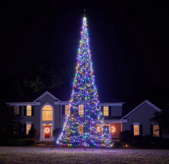 Fairybell Luminous Switch 6 m – 2.000 LED’s – Vlaggenmast Kerstboom Buitenverlichting