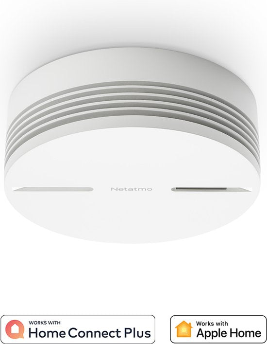 Detector de fumaça inteligente Netatmo com WiFi - Detector de fumaça inteligente