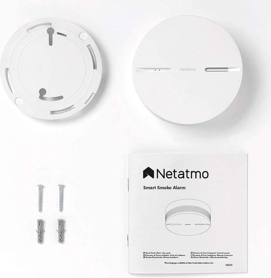 Detector de fumaça inteligente Netatmo com WiFi - Detector de fumaça inteligente