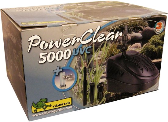 Ubbink PowerClear 5000 ā 3-in-1 Pond Pump with Filter & UVC (5W)