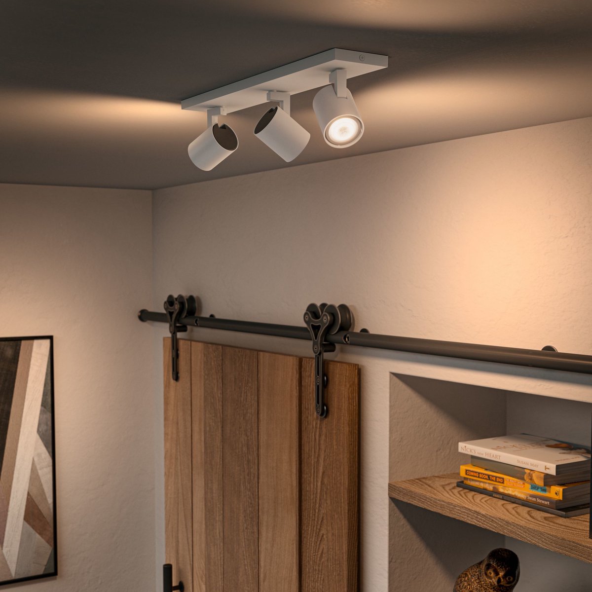 Philips Hue Resonate Down - applique murale - lumière blanche et colorée - noir
