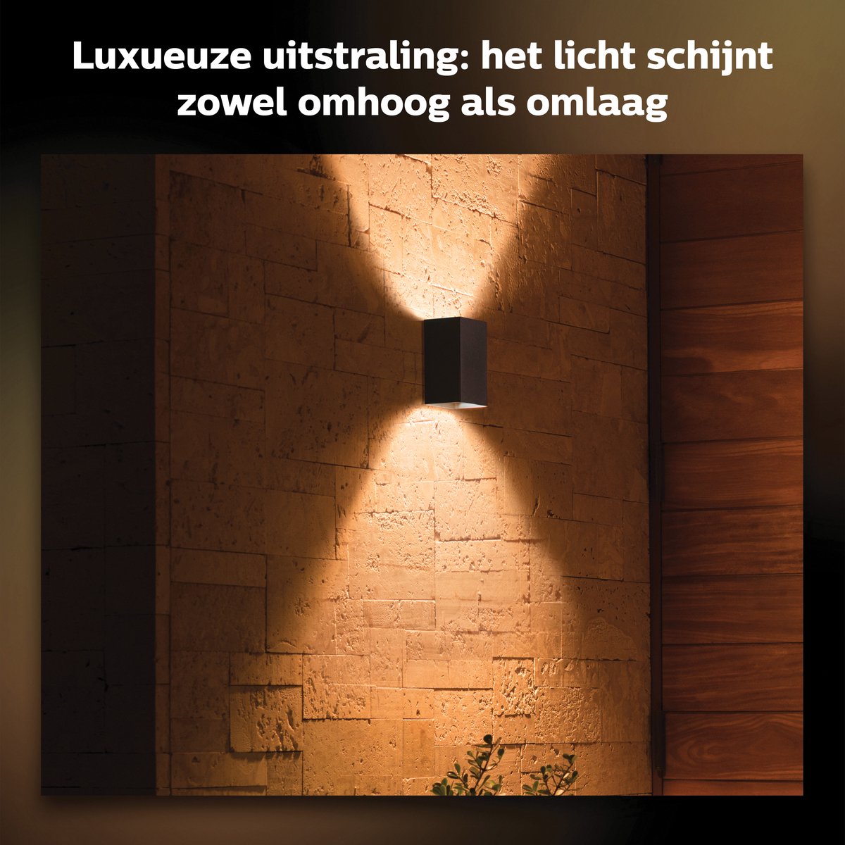 Luminária de parede Philips Hue Resonate - luz branca e colorida - preta