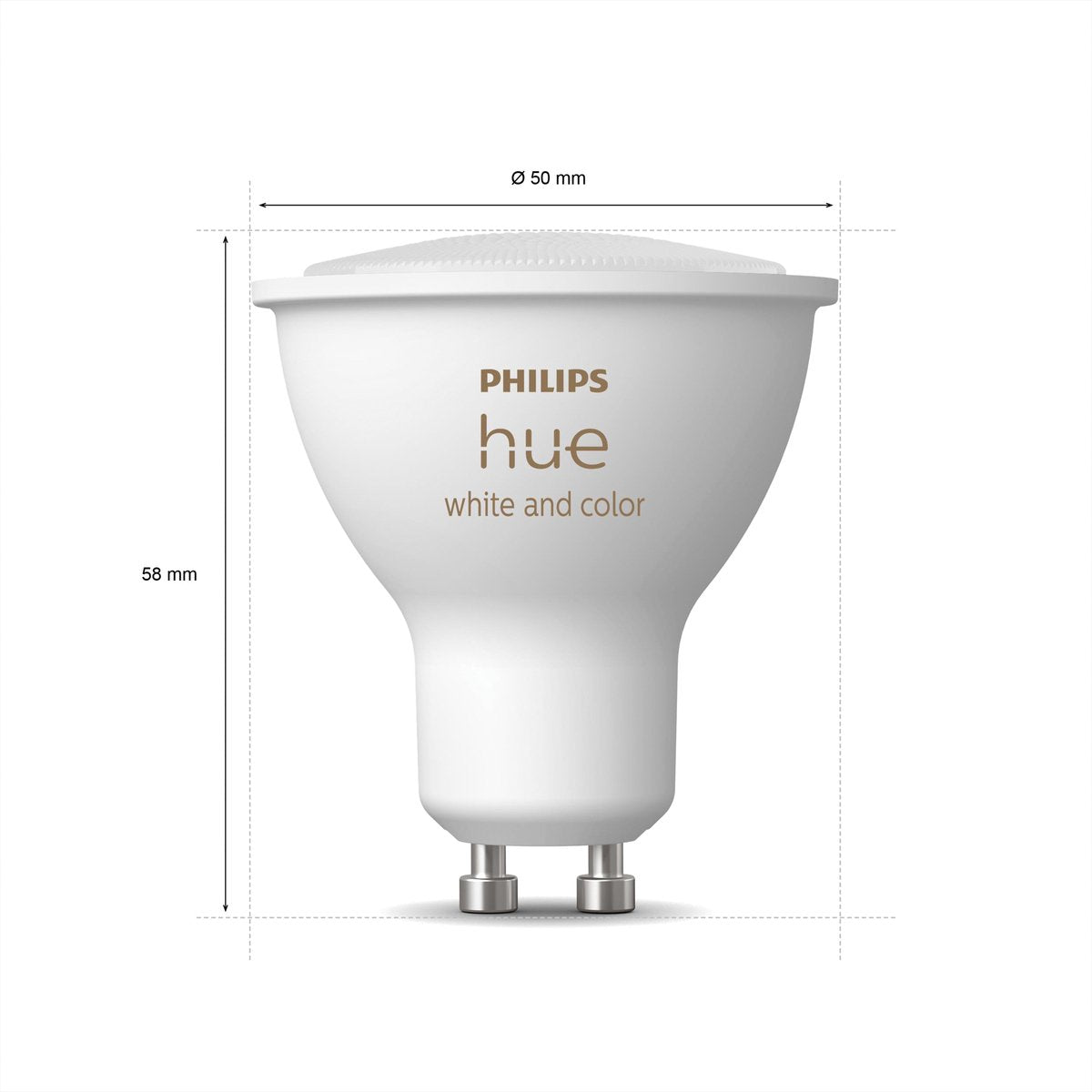 Philips Hue White & Color Ambiance GU10 - pacote com 2 | Holofote LED inteligente