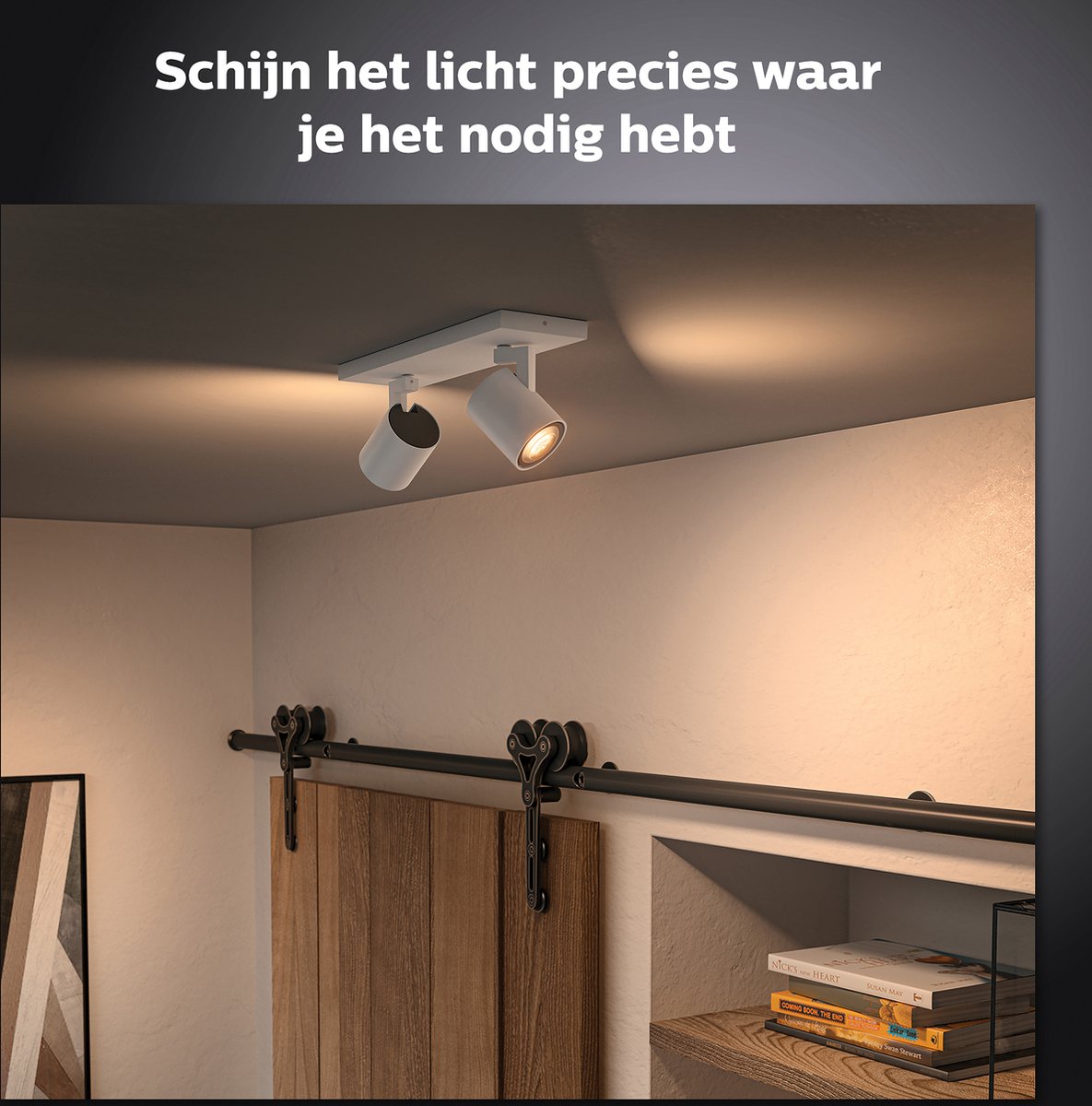 Philips Hue Runner spot de surface - lumière blanche chaude à froide - 2 points - blanc - 1 variateur de lumière
