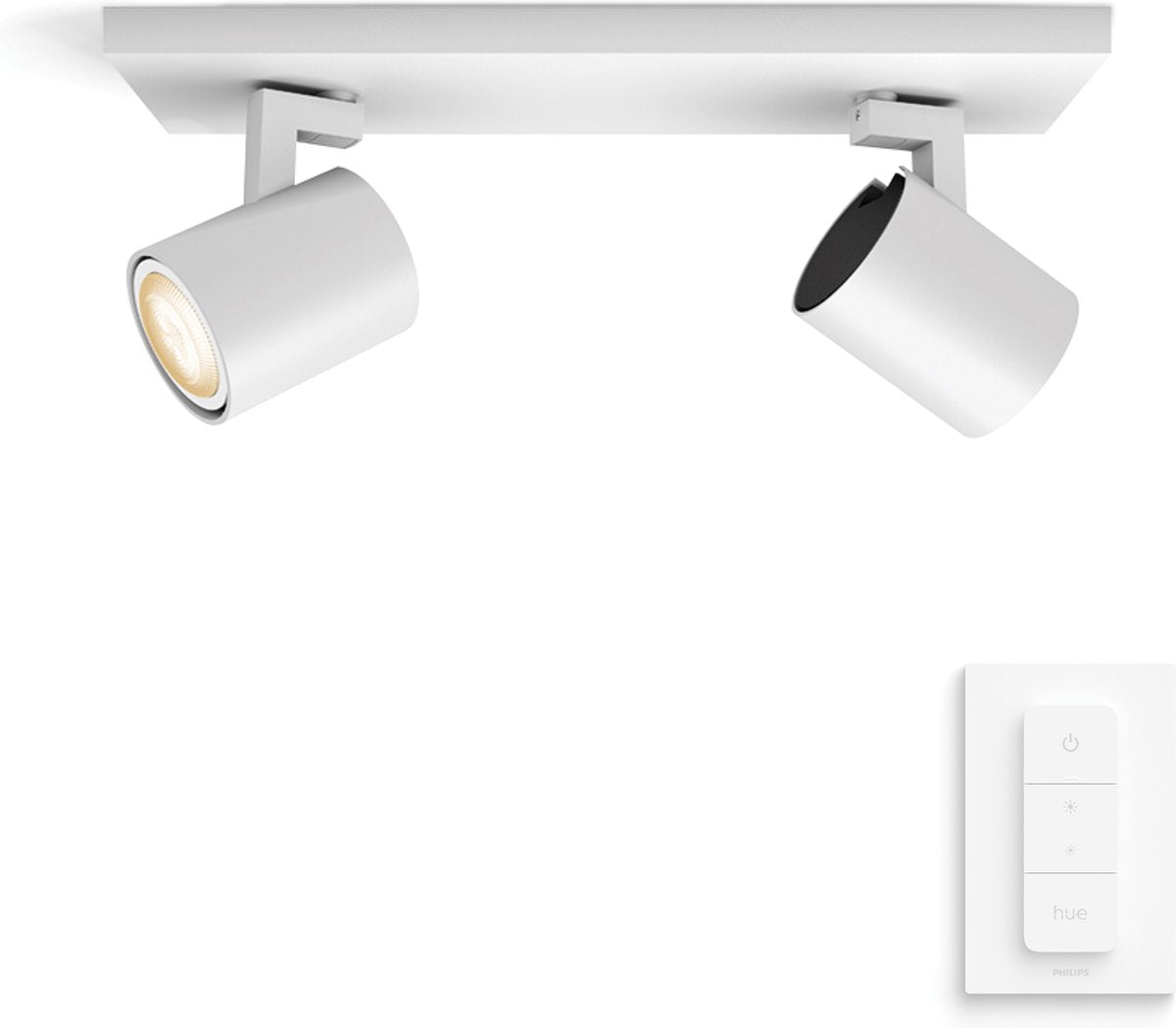Philips Hue Runner spot de surface - lumière blanche chaude à froide - 2 points - blanc - 1 variateur de lumière