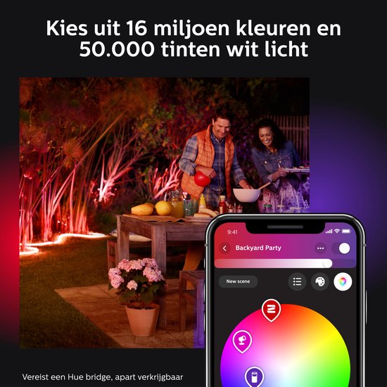 Philips Hue lightstrip outdoor - wit en gekleurd licht - 5m