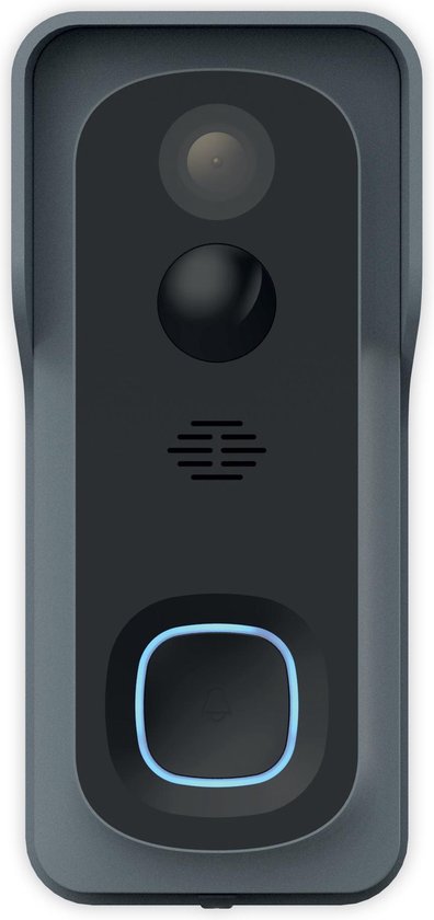 Qnect Smart Video-Türklingel – Full HD 1080p – Kabellos und kabelgebunden – Nachtsicht – Google Home-kompatibel