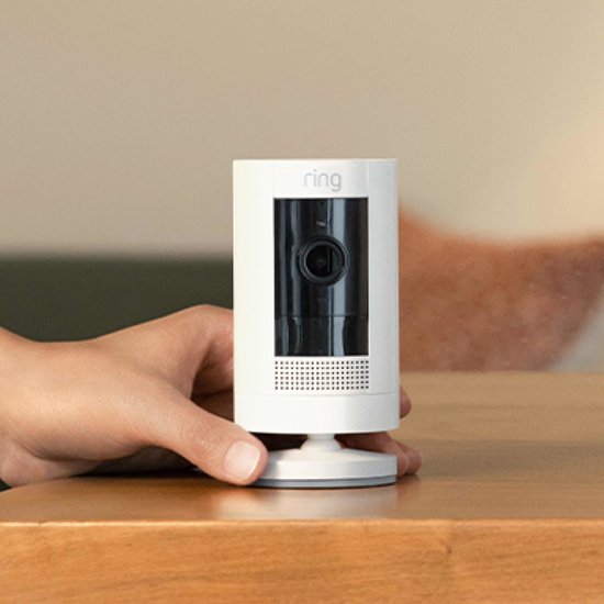 Ring Stick Up Cam Battery - Security Camera - Wireless - White