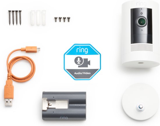 Ring Stick Up Cam Battery - Security Camera - Wireless - White